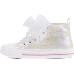 HugRain Toddler Girls Size 1 Kids White Sparkle Fashion Casual Sneaker Shoes